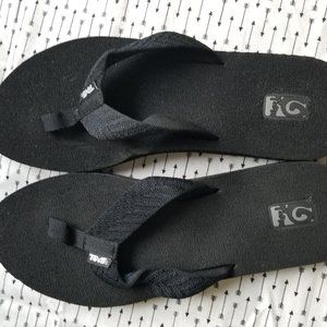 Teva Black Flip Flops